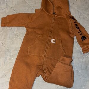 Carhartt Tan Kids Hooded Footie